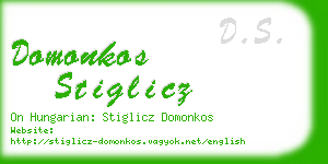 domonkos stiglicz business card